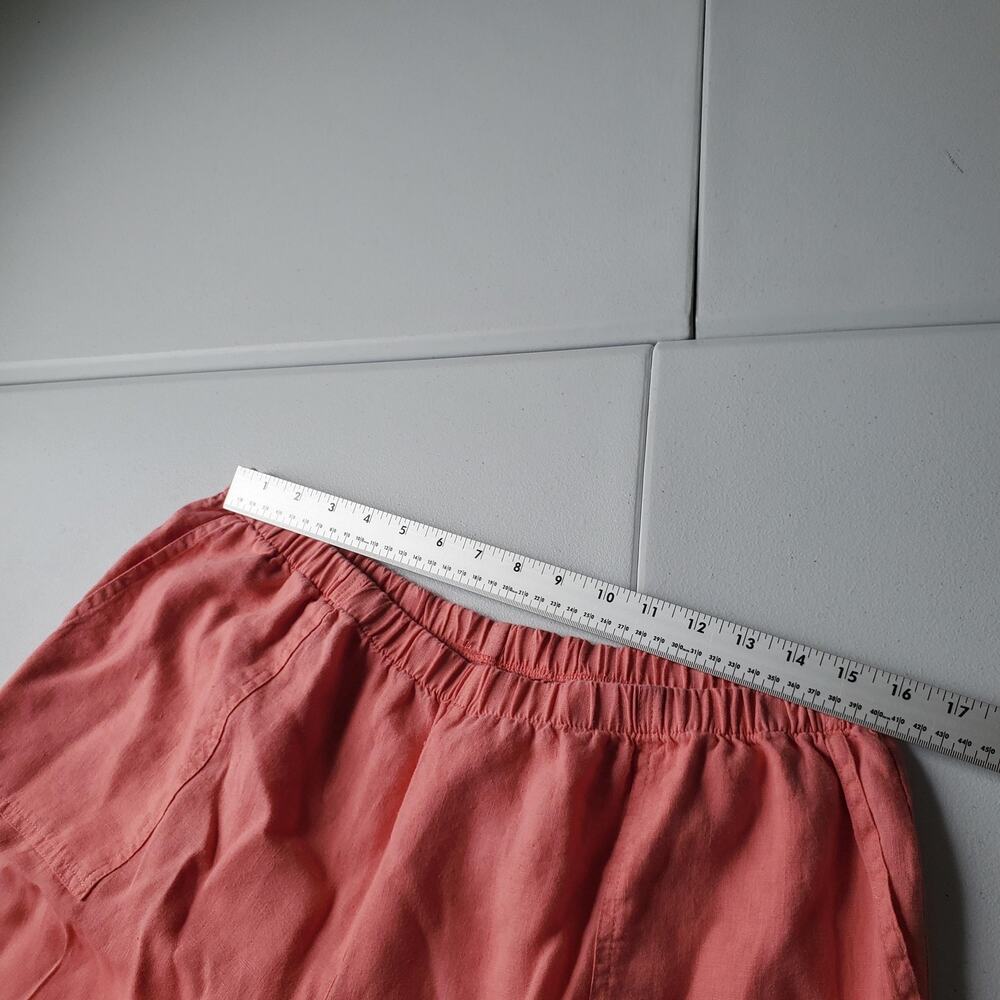 Flax Wide Leg Cargo Pants in Coral Pink - Picture 7 of 9